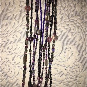 Handcrafted PURPLE Beaded Necklace